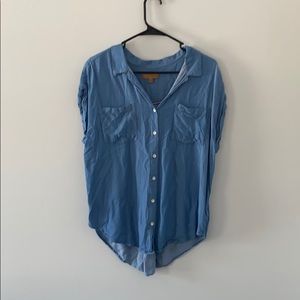 button up, v-line collared shirt